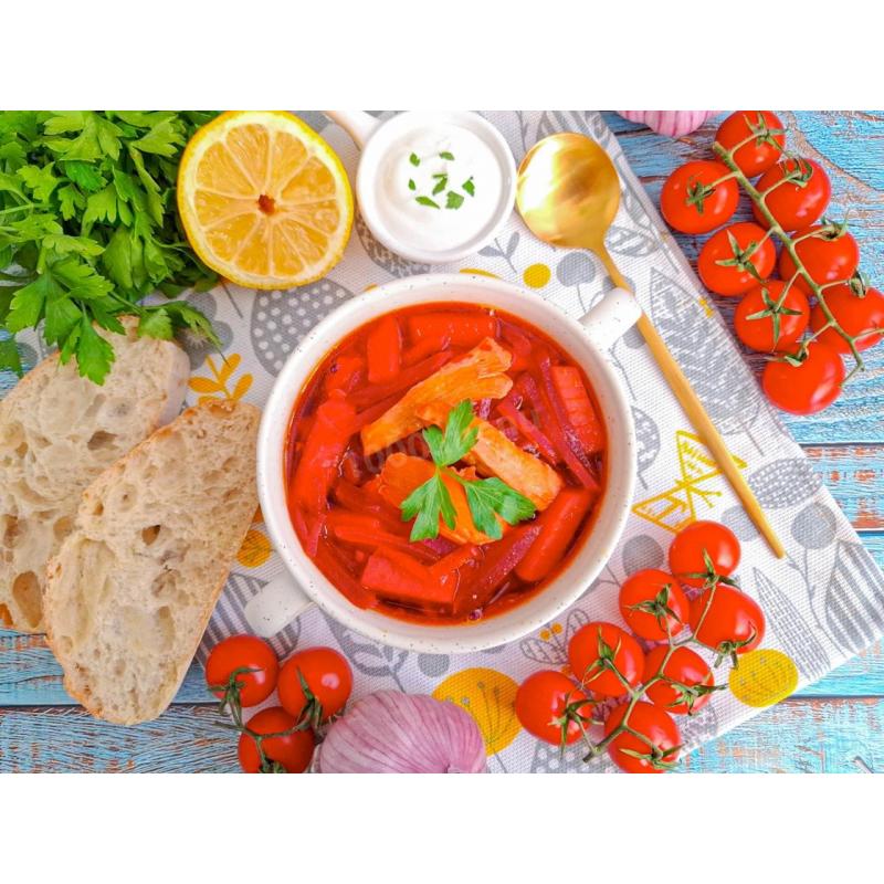 Борщ со свеклой и курицей, фото 1
