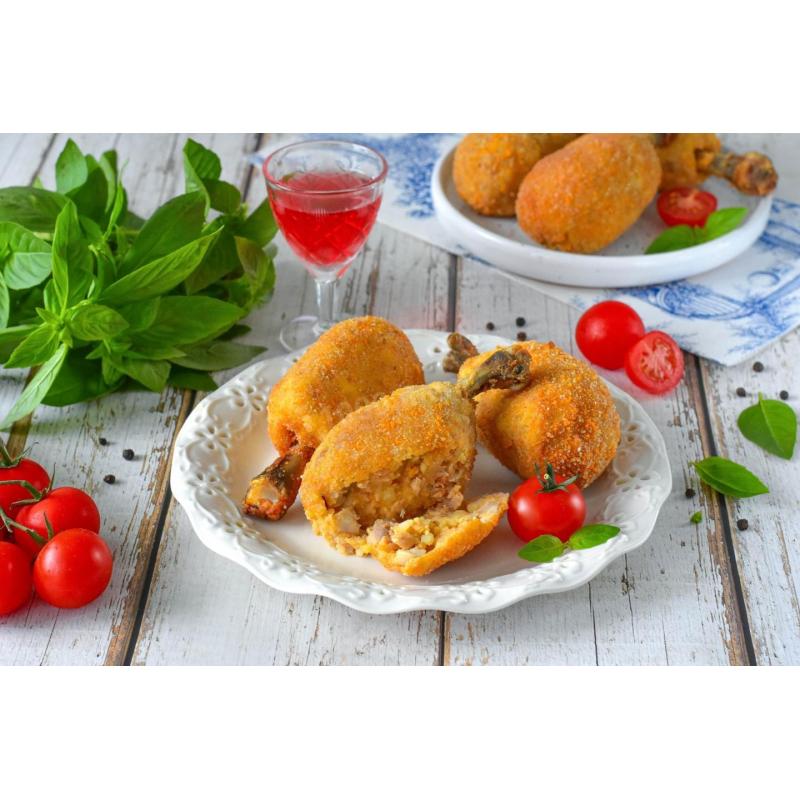 Куриные ножки в картошке - хрустящие крокеты на косточке