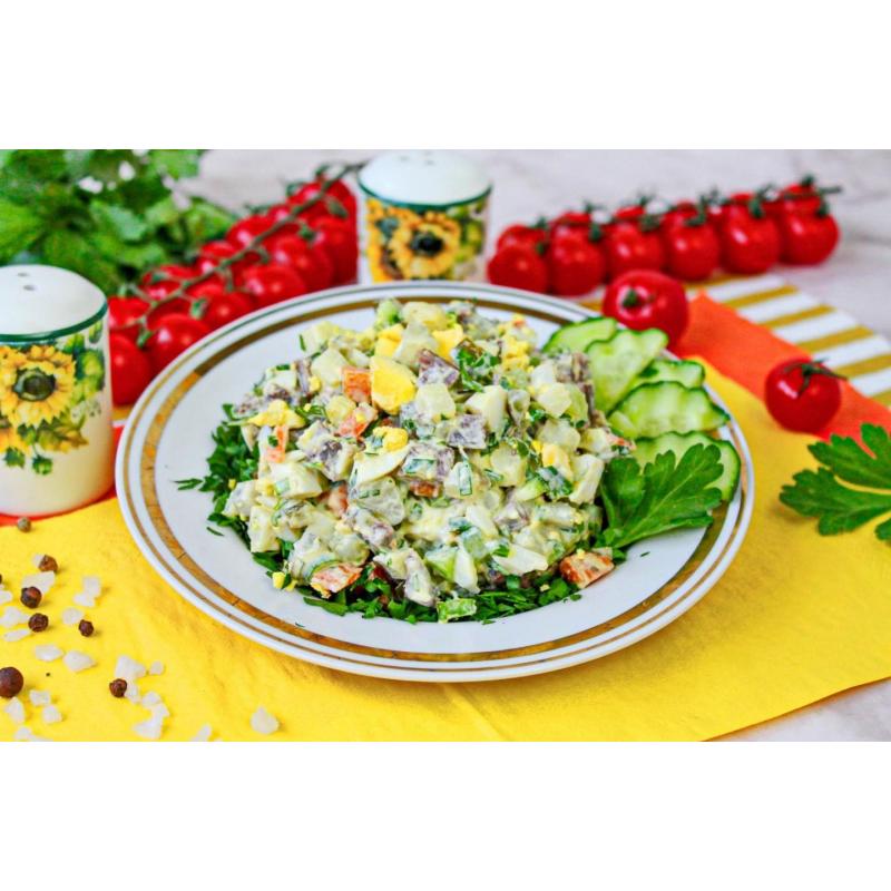 Салат оливье с говядиной, фото 1