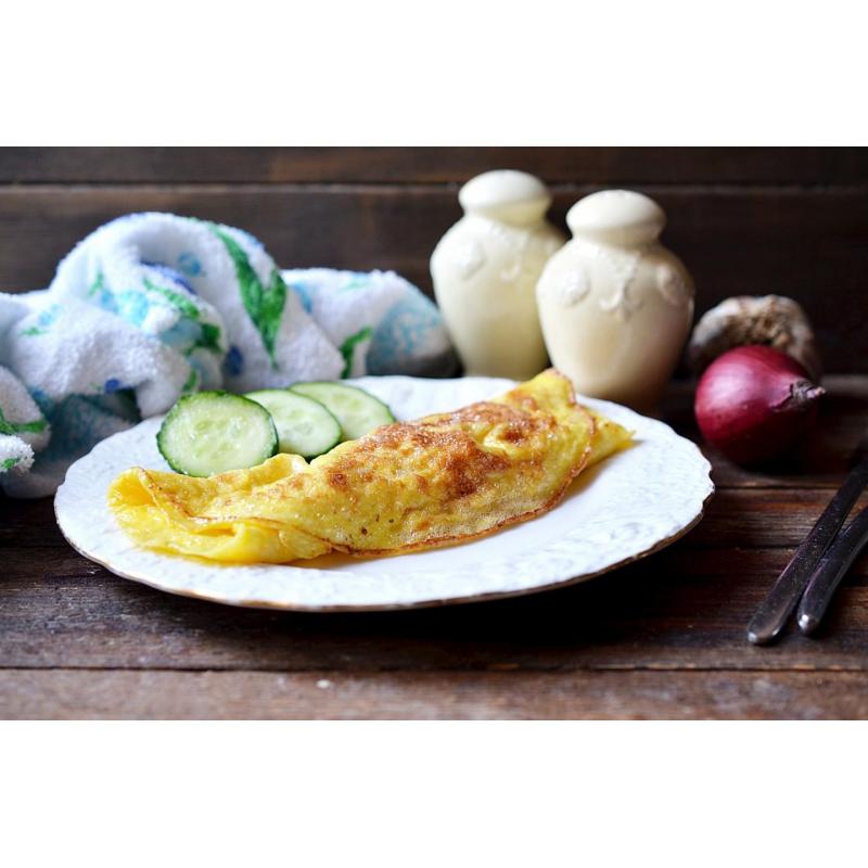 Омлет без молока на сковороде, фото 1