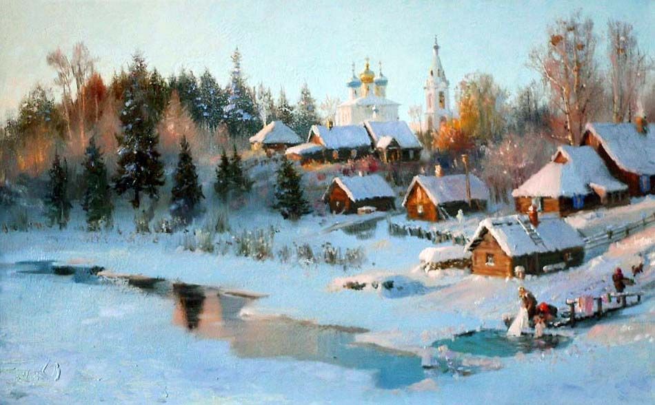 Красота зимы на картинах Владимира Жданова, фото 1 Красота зимы на картинах Владимира Жданова, фото 1