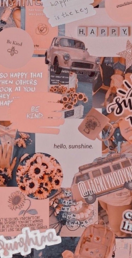 Милые обои коллаж персикового цвета , фото 8 Милые обои коллаж персикового цвета , фото 8