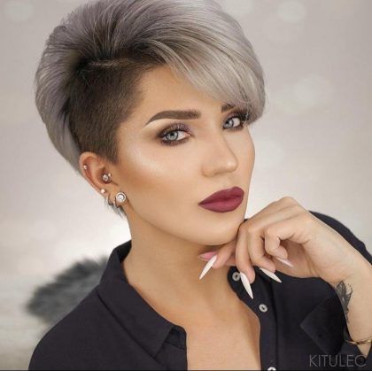 Идеи новогодних причёсок. Часть 1-я. Укладка на короткие волосы., фото 39