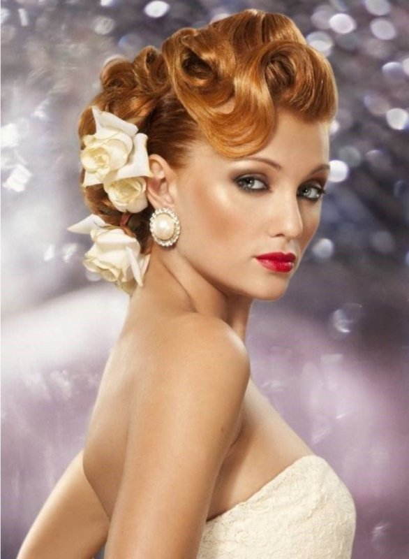 Идеи новогодних причёсок. Часть 2-я. Укладка на короткие и средние волосы., фото 5