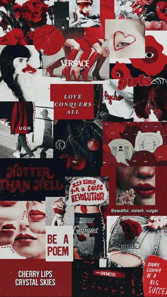 Красные обои-коллаж , фото 16 Красные обои-коллаж , фото 16