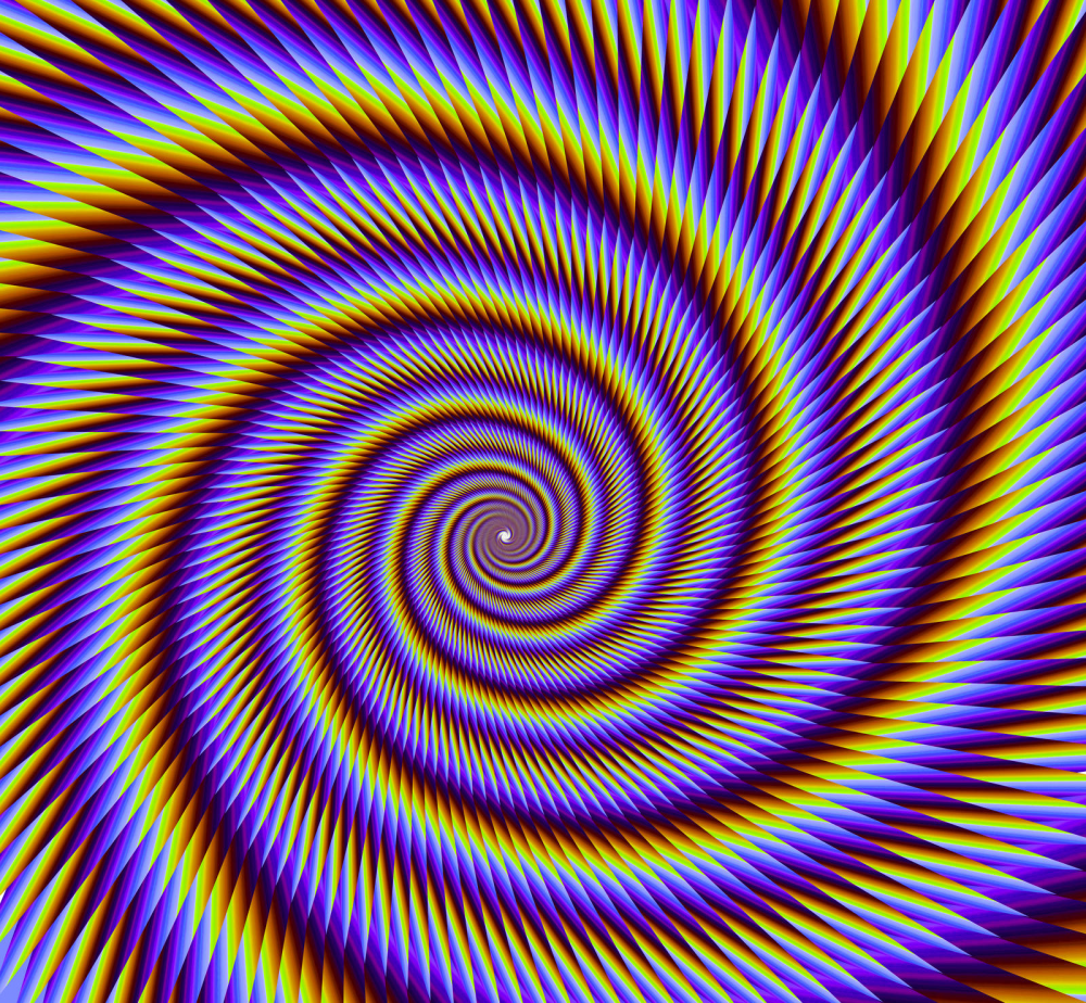 Кажущееся внимание. Движущаяся спираль. Гипнотические иллюзии. Спираль галлюцинации. Гипноз глаза.