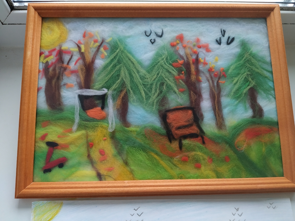 Поделка в технике Шерстяная акварель, фото 1 Поделка в технике Шерстяная акварель, фото 1