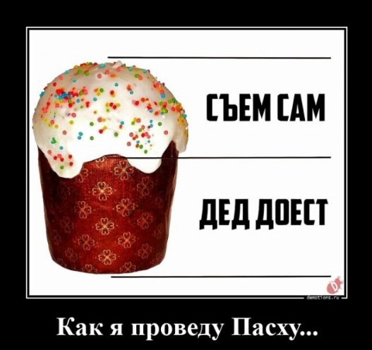 Демотиватор прикольные о пасхе