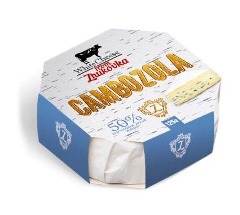 Сыр White Cheese From Zhukovka Cambozola с голубой плесенью 50%