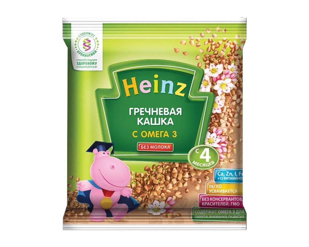 Каша heinz гречневая безмолочная с яблоками