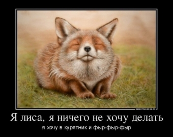Демотиватор о лисьих проделок