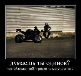 Дорога, дорога, похожа на друга. Мото демотиваторы.