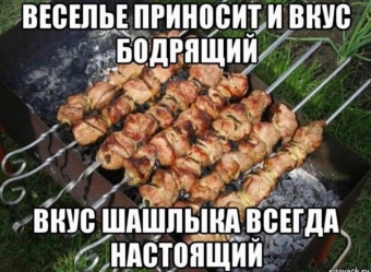 Я за зиму, забыл, отвык, как вкусный выглядит шашлык.