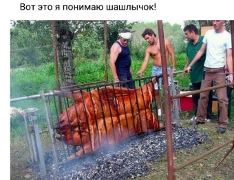 Я за зиму, забыл, отвык, как вкусный выглядит шашлык.