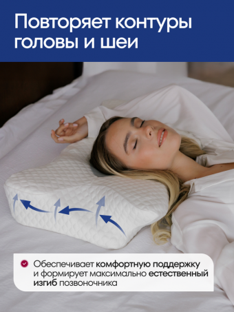 Подушка ортопедическая анатомическая с эффектом памяти NOTTELLE