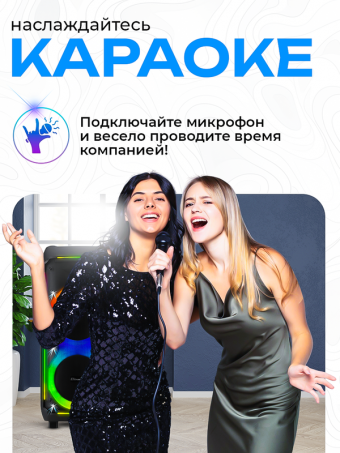 Портативная колонка Eltronik 30-37 Crazy Box, 120W, FM радио, LED дисплей