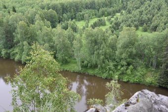 Река Чусовая на Среднем Урале 