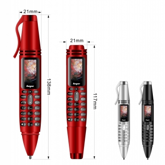Телефон-ручка с двумя SIM-картами, 2G GSM, сотовый телефон, BT V3.0, экран, набор мобильных телефонов, волшебный голос, MP3, FM-диктофон
