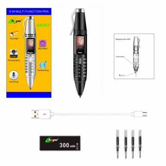 Телефон-ручка с двумя SIM-картами, 2G GSM, сотовый телефон, BT V3.0, экран, набор мобильных телефонов, волшебный голос, MP3, FM-диктофон
