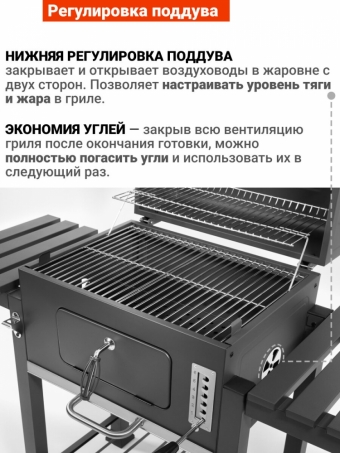 Угольный гриль барбекю GoGarden Grill-Master 61 PRO