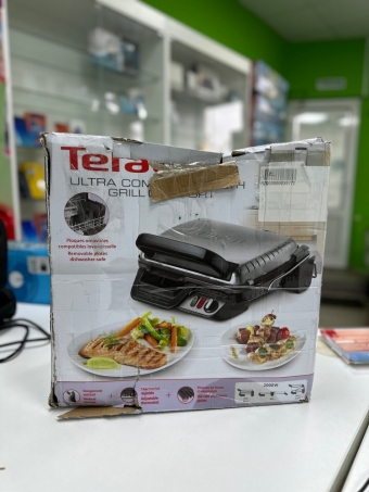 Электрогриль 3в1 Tefal Health Grill GC306012 со съемными антипригарными пластинами, стальной/ черный