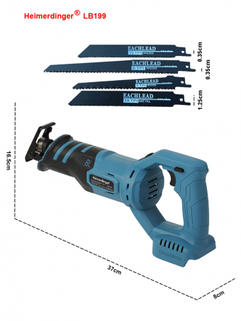 Бесщеточная сабельная пила с питанием от литиевой батареи Heimerdinger 18 В