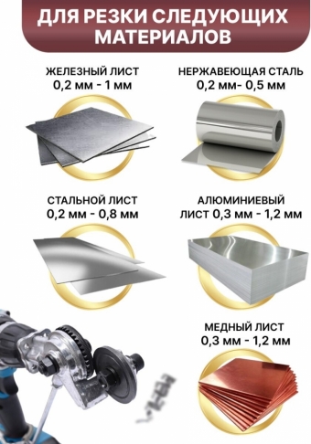 Насадка на дрель, шуруповёрт для резки металла , ножницы по металлу 0,3 -1,5 мм