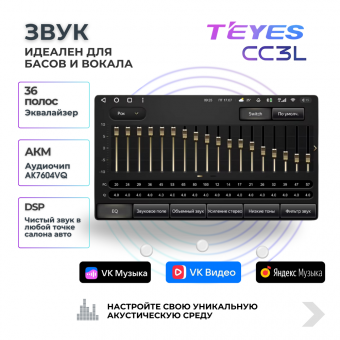 Магнитола TEYES CC3L 4/64ГБ 10 дюймов-без переходной рамки! (ISO+активация голосового управления В подарок!)