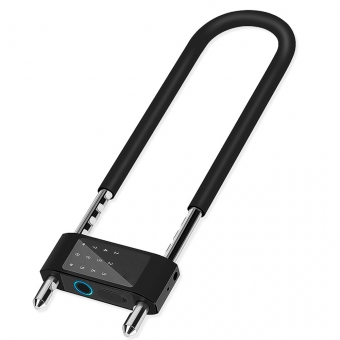 Умный велосипедный замок U-образный Ps-Link PS-U9, с Bluetooth, отпечатком пальца, пинкодом, IP65, из закаленной стали, антивандальный