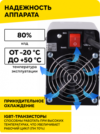 Сварочный аппарат инверторный САИ-220К (компакт) Ресанта, ММА, 220А