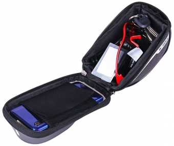 Велосипедная сумка на руль. Держатель для телефона. Черная