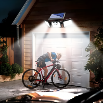 Уличный фонарь на солнечной батарее с датчиком движения, дачный фонарь, садовый уличный светильник