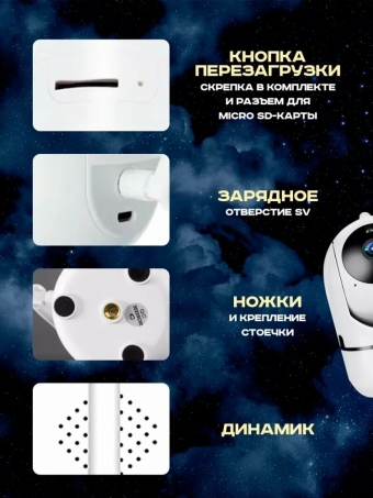 Камера видеонаблюдения и видеоняня с подключением по WI-FI Full HD Bootleg