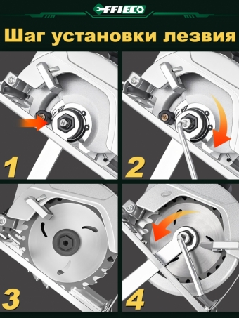 Циркулярная пила аккумуляторная, дисковая пила 125mm, бесщеточная,2 АКБ,36В