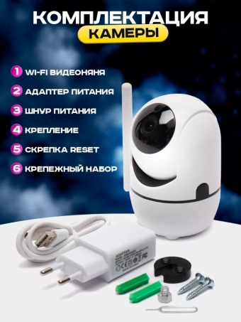 Камера видеонаблюдения и видеоняня с подключением по WI-FI Full HD Bootleg
