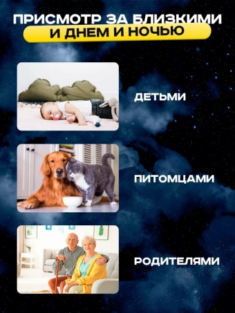 Камера видеонаблюдения и видеоняня с подключением по WI-FI Full HD Bootleg