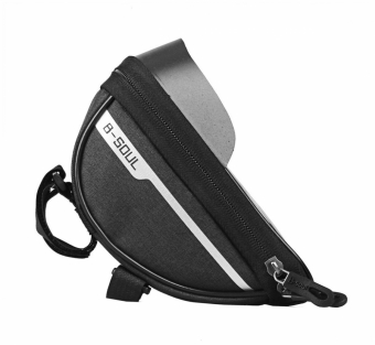 Велосипедная сумка на руль. Держатель для телефона. Черная