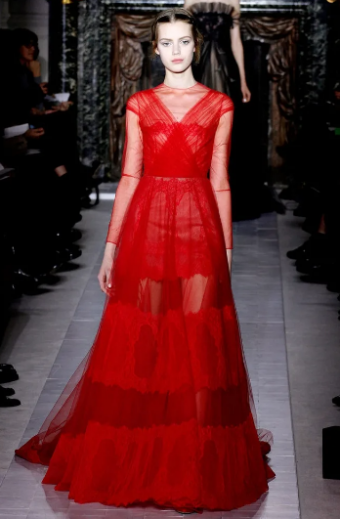Valentino Haute Couture Red Dress
