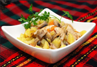 Блюдо из картошки с грибами