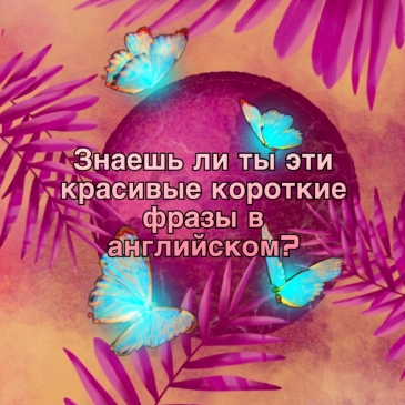 Знаешь ли ты эти красивые короткие фразы в английском?