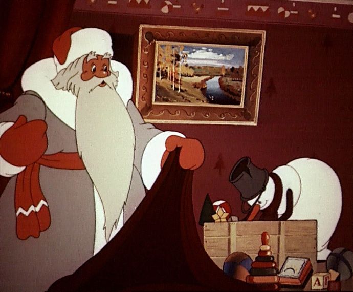  На чем вез подарки Дед Мороз в мультфильме «Когда зажигаются елки»?