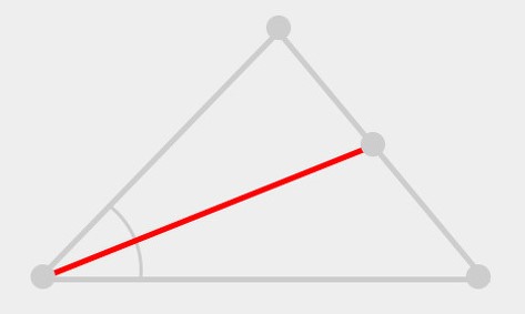 Как называется красная линия в этом треугольнике?