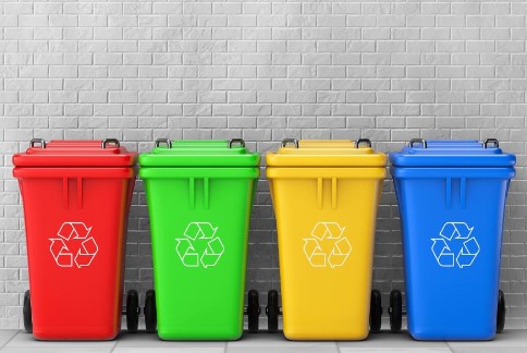 На какие 4 категории делят бытовой мусор? 
