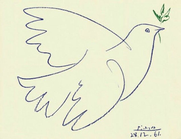 Кто нарисовал символ мира в виде голубя?