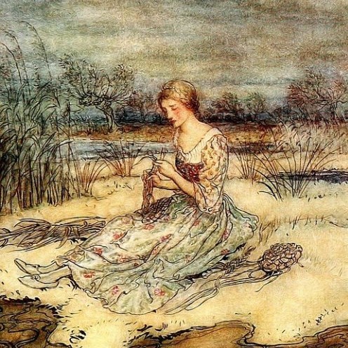 Из чего должна была сплести рубашки своим братьям Элиза в сказке «Дикие лебеди»?