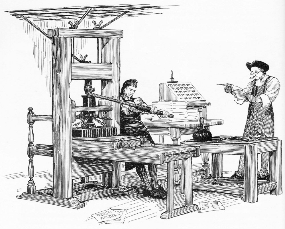 Кто разработал первый работающий печатный станок?