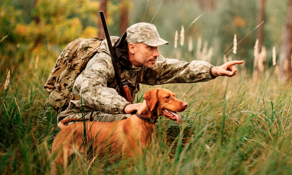 С какой собакой не ходят на охоту?