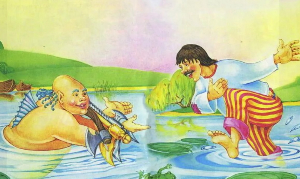 Сколько топоров отдал первому мужику Водяной в басне «Мужик и Водяной»?