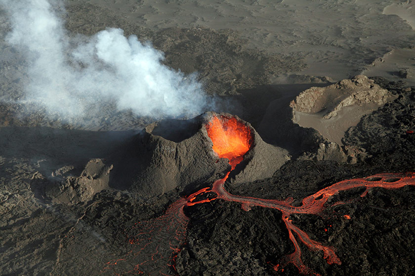 Зоны вулканической активности расположены