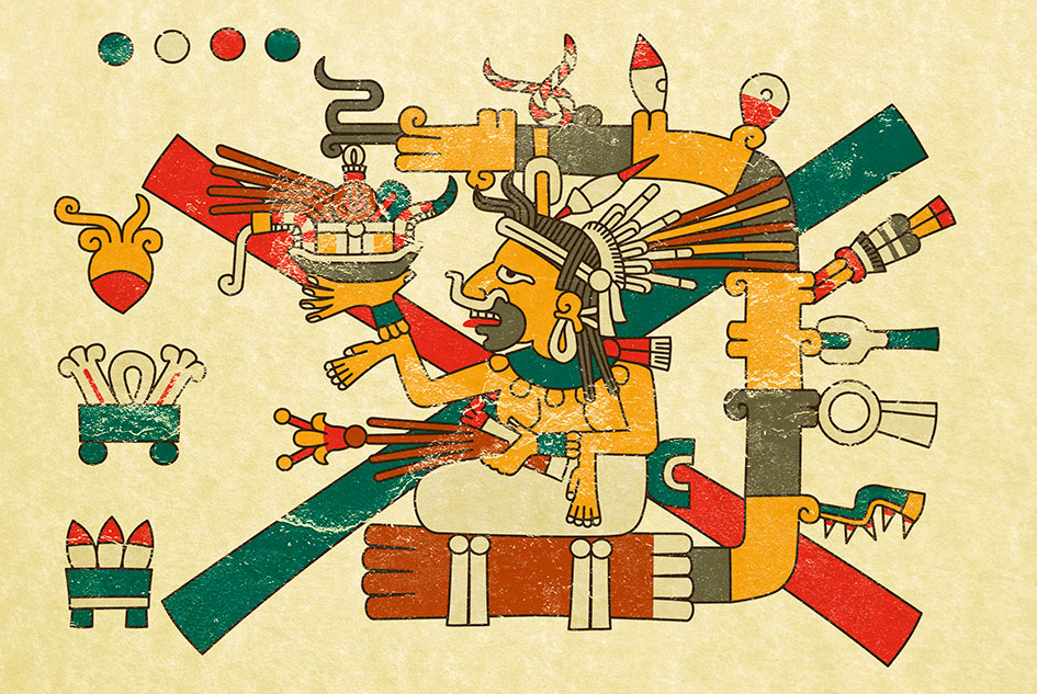  В разных источниках имена ацтекских богов толкуются по-разному. Как звали ацтекского бога, имя которого толкуется как «Тот, кто содержит всё в себе», «Владыка близкого соседства» или «Тот, кем мы все живём»?